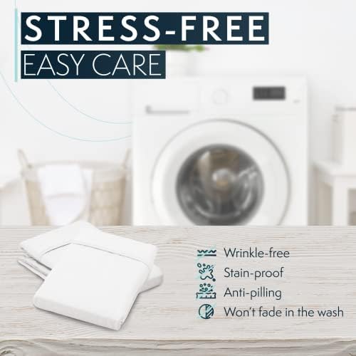 HC Collection Microfiber Pillow Cases Set of 2 - White