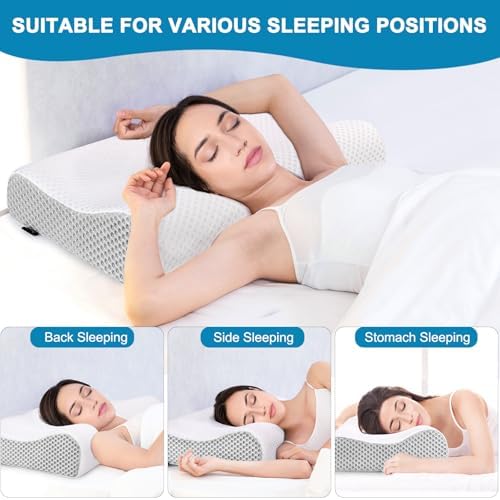 Pwperry Cervical Neck Pillow for Pain Relief and Comfort