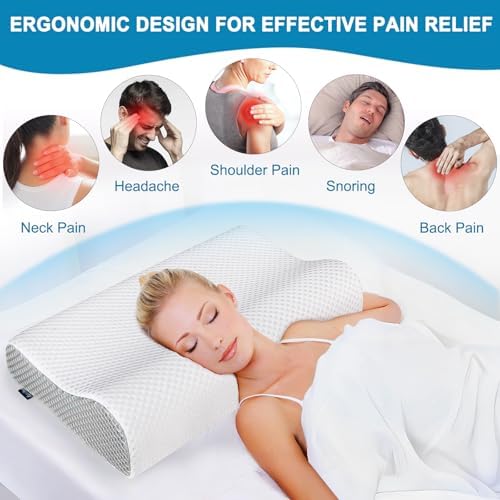 Pwperry Cervical Neck Pillow for Pain Relief and Comfort