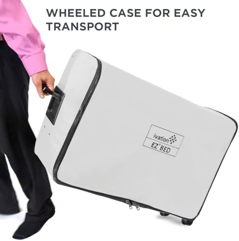 Ivation EZ-Bed Queen Air Mattress with Frame Rolling Case
