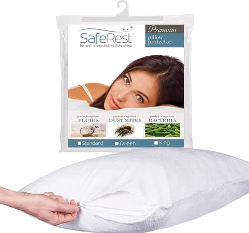 SafeRest Pillow Protector Queen Size Waterproof
