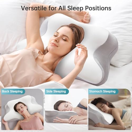 Ergonomic Cervical Neck Pillow with Cooling Case