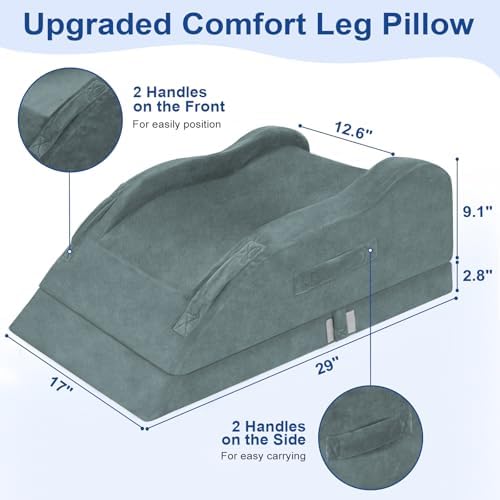 KingPavonini Adjustable Leg Elevation Pillow with Cooling Memory Foam