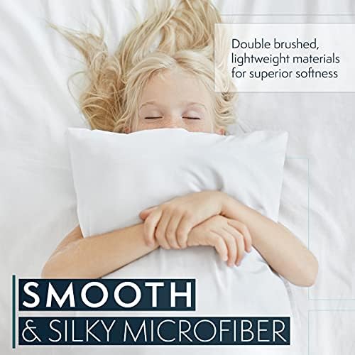 HC Collection Microfiber Pillow Cases Set of 2 - White
