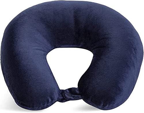 Wolf Essentials Adult Cozy Soft Microfiber Neck Pillow - Navy