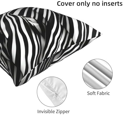 Stripes Throw Pillow CoverSoft 12x12 Inch Square Cushion Case for Couch Bed