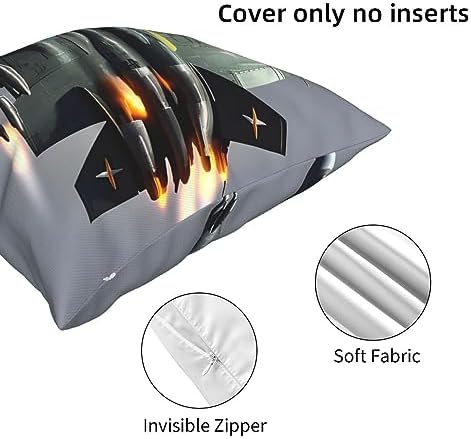 Ogniwo Jet Fighter Throw Pillow 12x12 Inch