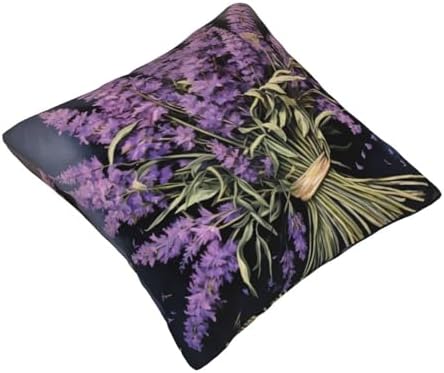 Lavender Bouquet Throw Pillow 12x12 Inch 1