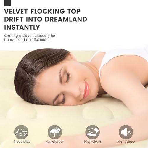 SULDUO Luxury Queen Air Mattress with Built In Pump and Carry Bag