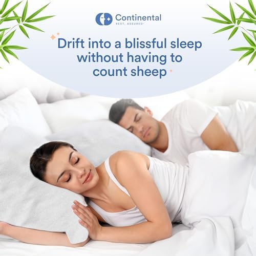 Continental Bedding Bamboo Viscose Pillow Protectors - 24x24 Inch Zippered Pack of 1