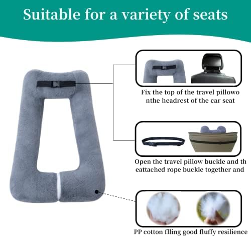 FHSGGP Travel Pillow with Neck Support and Storage Bag