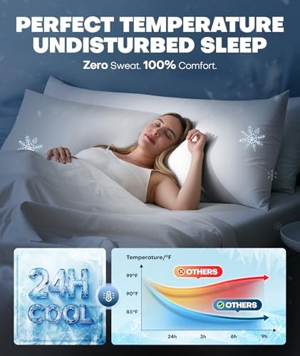 Ice Cooling Body Pillowcase for Hot Sleepers 20x54 Soft and Breathable