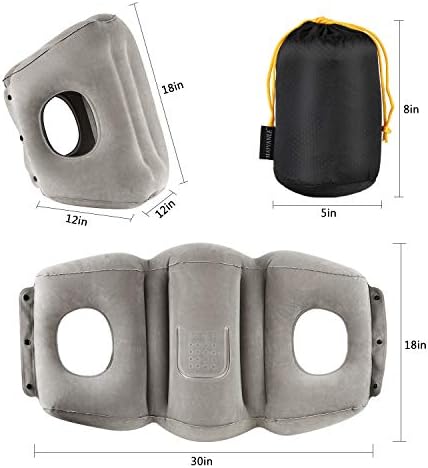 Simptech Inflatable Travel Pillow with Soft Slipcover 1