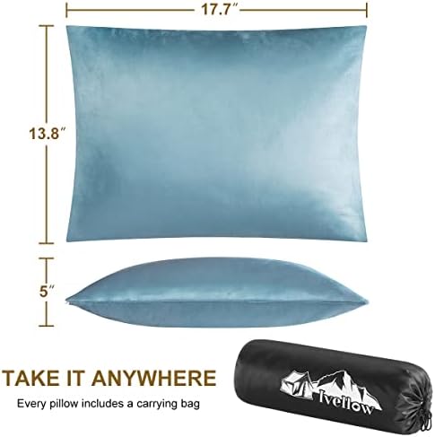 Ivellow Memory Foam Travel Pillow for Camping and Travel