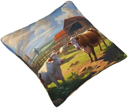 Ogniwo Cattle Farm Sanctuary Throw Pillow 12x12 Inch 1