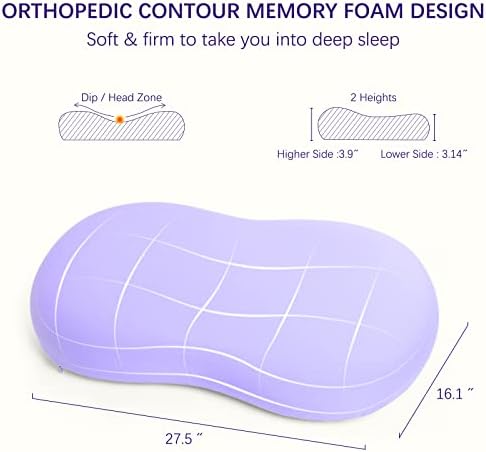 KEEPMOV Memory Foam Neck Pillow - Purple