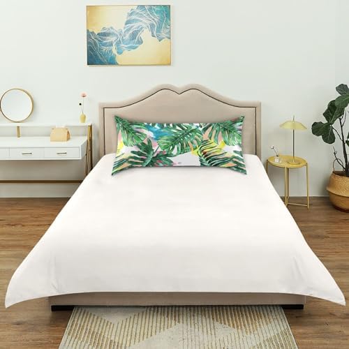 TSENQUE Tropical Leaf Satin Pillow Case