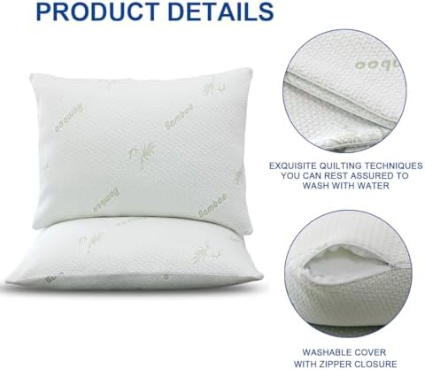 2 Piece King Size Pillow Protectors 20x26
