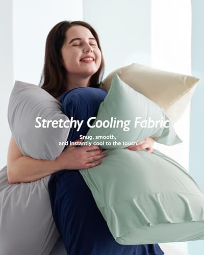 Breescape Cooling Pillow Cases Set of 2 - Misty Gray