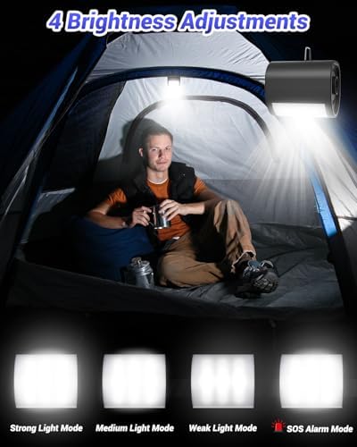 Drmeter Portable Mini Air Pump with Camping Light