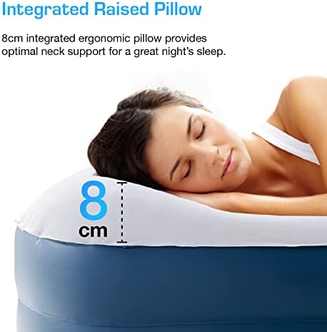 Active Era Tall 20 Twin Air Mattress with Built in Pump Raised Pillow