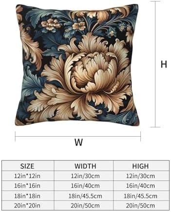 Ogniwo Damask Pattern Throw Pillow 12x12 Inch