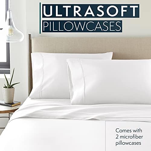 HC Collection Microfiber Pillow Cases Set of 2 - White