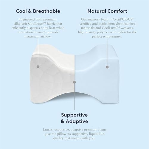 Luna Cooling Knee Pillow for Hip Lower Back Pain Relief