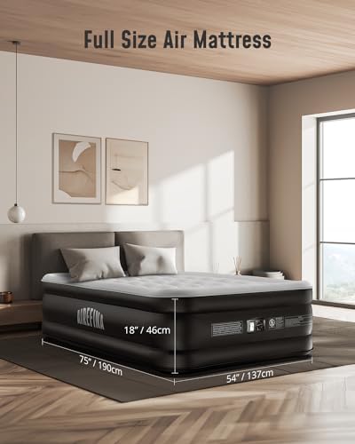 Airefina Full Air Mattress with Built-in Pump and Carrying Bag