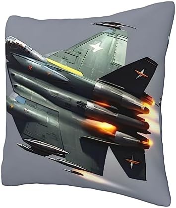 Ogniwo Jet Fighter Throw Pillow 12x12 Inch