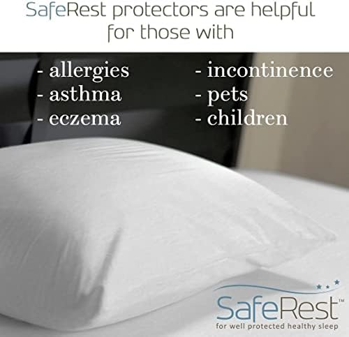 SafeRest Pillow Protector Queen Size Waterproof