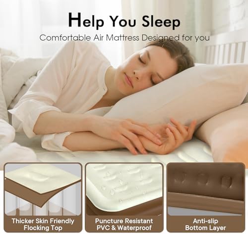 VOSSER Queen Air Mattress with Built-in Pump