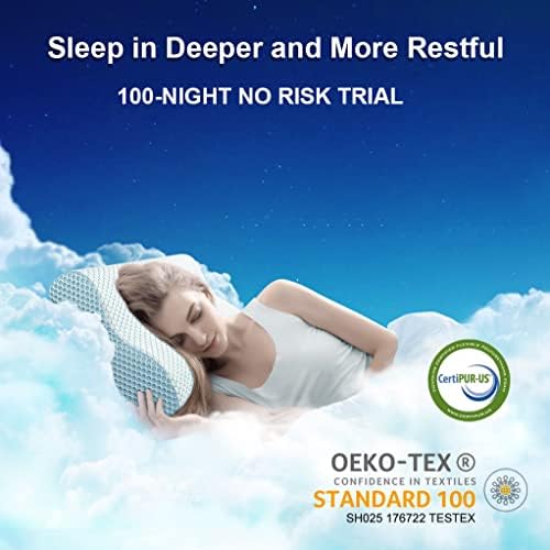 Anvo Memory Foam Pillow for Neck Shoulder Pain Relief