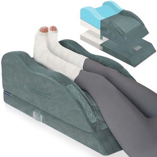 KingPavonini Adjustable Leg Elevation Pillow with Cooling Memory Foam