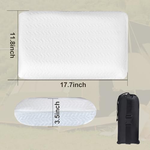 Vekkia Travel Pillow with Carry Bag and Washable Cover