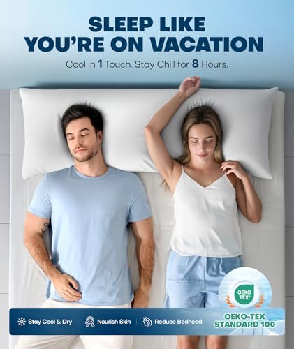 Ice Cooling Body Pillowcase for Hot Sleepers 20x54 Soft and Breathable
