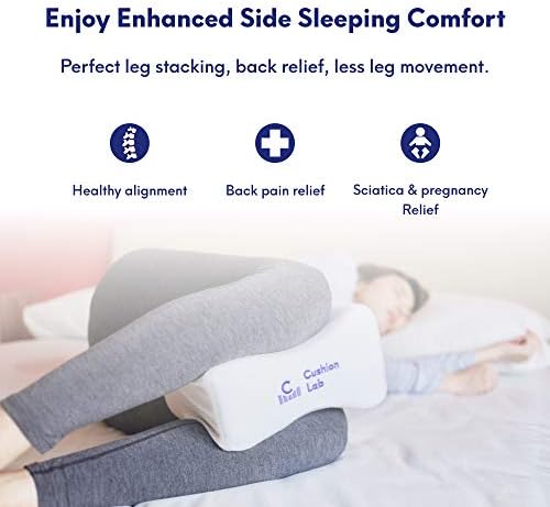 C Cushion Lab Extra Support Knee Pillow for Side Sleepers 1