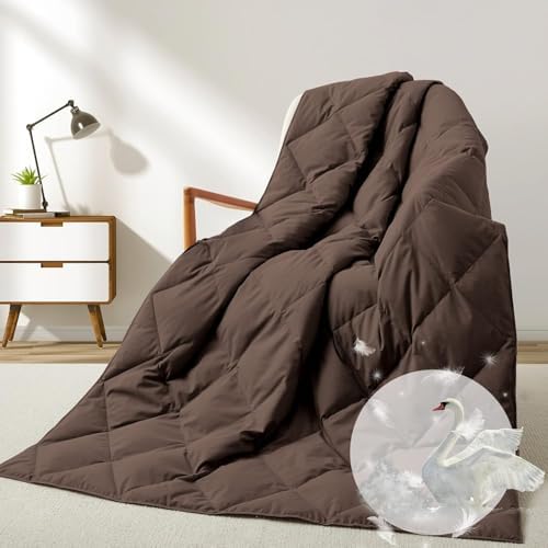 Deodar Down Throw Blanket - Soft Fluffy Lightweight