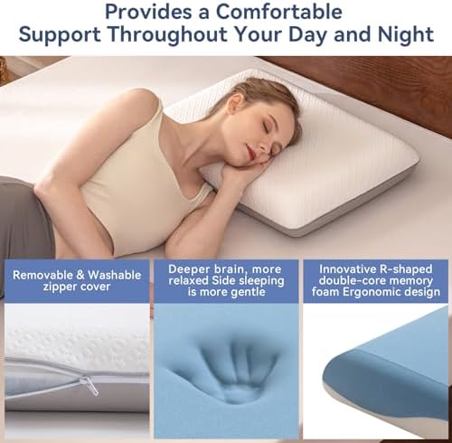 AMICLIBER Memory Foam Pillow for Sleeping