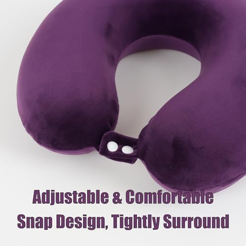 Sexysamba Pure Memory Foam Travel Pillow Set - Purple