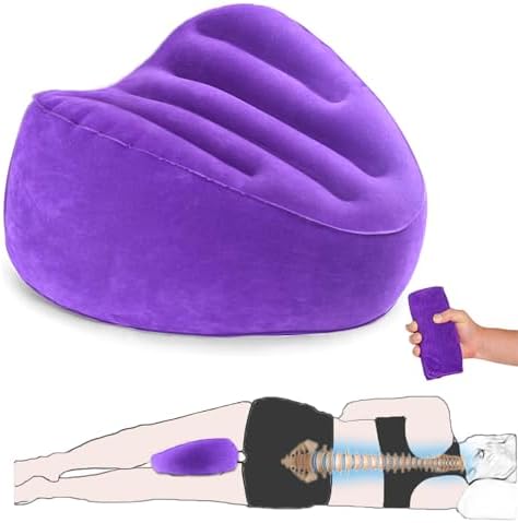 PEKOMKISS Knee Pillow for Side Sleepers Inflatable Leg Support