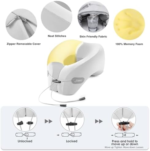 Jiaao Travel Neck Pillow Memory Foam Support