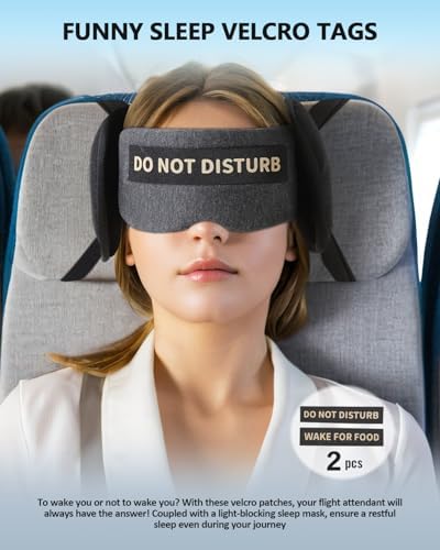 ARLIKSI Travel Pillow with Eye Mask for Airplanes 360 Head Support