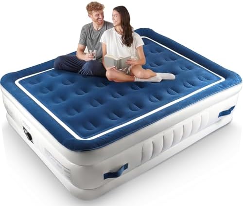 KINGJERRY Queen Air Mattress with Built in Pump and Handles