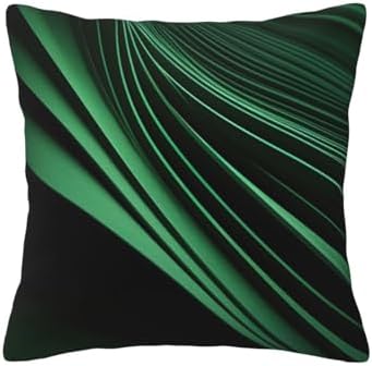 Green Curve Texture Throw Pillow Soft 12x12 Inch Cushion Cover