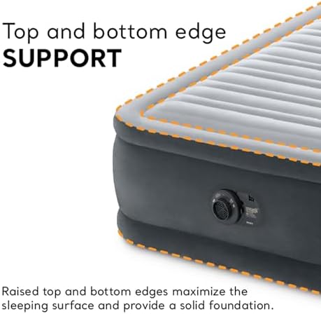 Intex Twin Size Dura Beam Air Mattress 2 Pack Gray