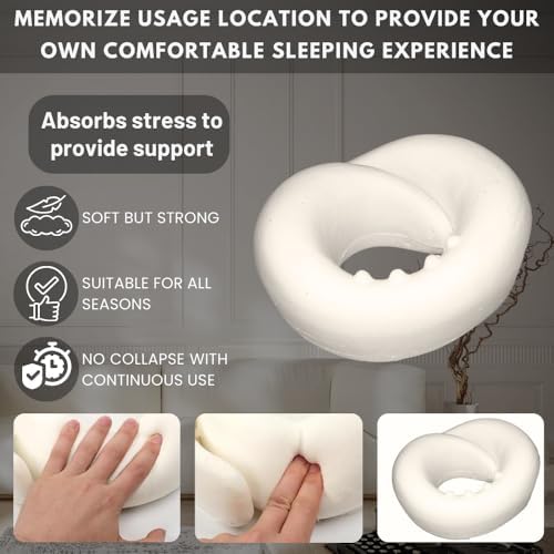 HomeyJoy Upgraded Travel Neck Pillow with 360 Support
