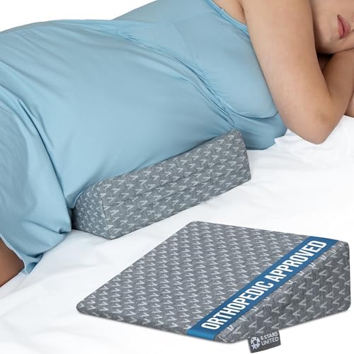 5 STARS UNITED Small Pregnancy Pillow Wedge - Gray