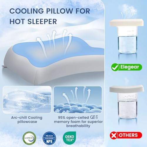 Elegear Deep Sleep Cooling Neck Pillow with Zero-Pressure Tech