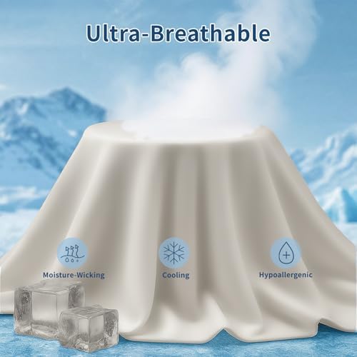 QUTOOL Cooling Pillow Cases Set of 2 Ice Cool for Hot Sleepers